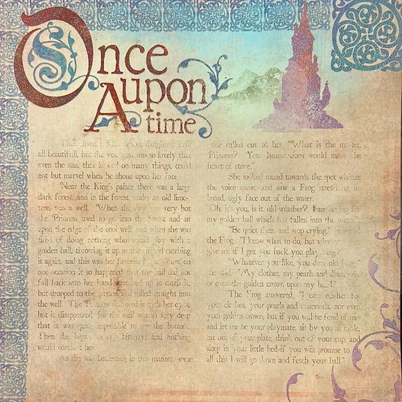 Scrapbook Paper with Fairy Tale Design! 12x12 Premium Card Stock! - Picture 3 of 14